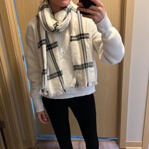 Target Merona Plaid White Blanket Scarf Wrap